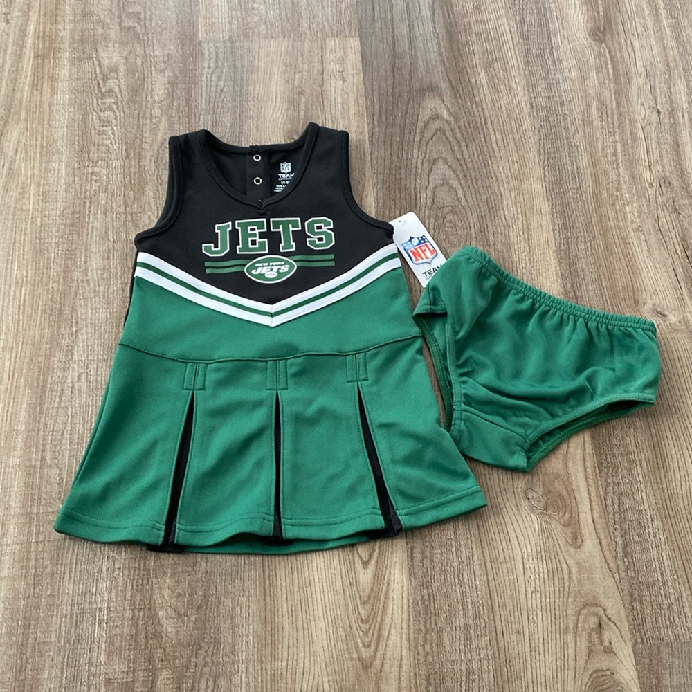 New! NFL NY Jets Toddler Girl’s Cheer Set